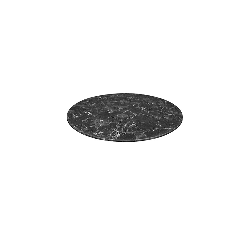 indoor outdoor euroslim round table top black marble finish