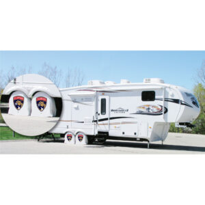 Tire Shades on RV Florida Panthers Logo