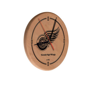 Laser Engraved Wood Clock Detroit Red Wings