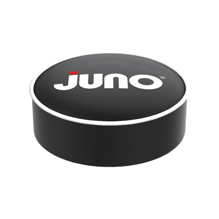Promotional custom replacement seat cover Juno logo black with white bead