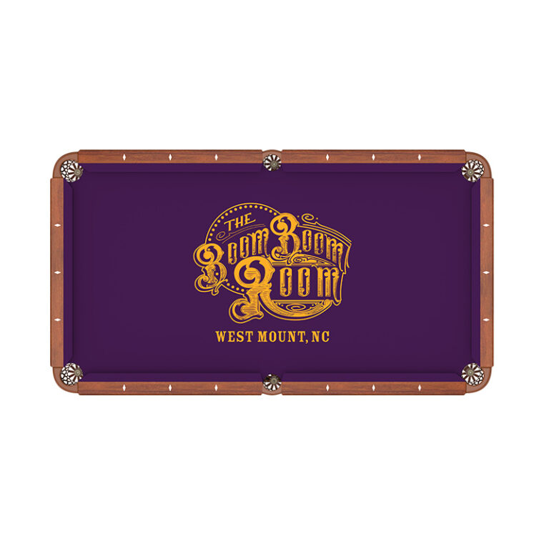 custom promotional hainsworth elite pro logo billiard cloth boom boom room purple