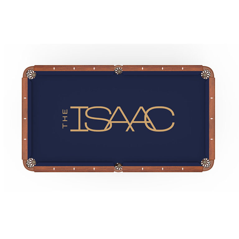 custom promotional hainsworth elite pro logo billiard cloth the isaac marine blue