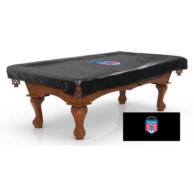 custom promotional billiard table cover job corps logo