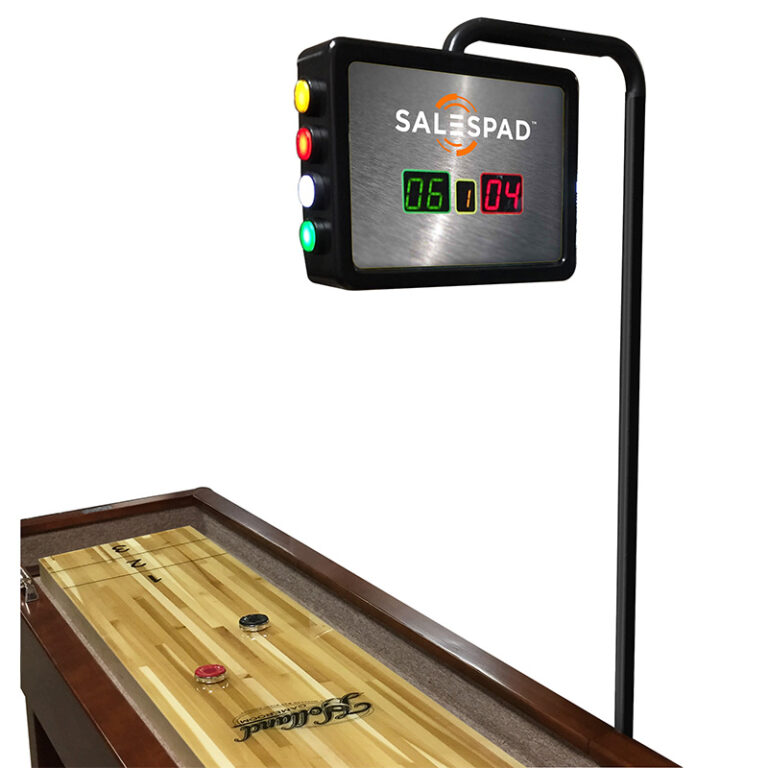 custom promotional shuffleboard electronic scoring unit sales pad logo