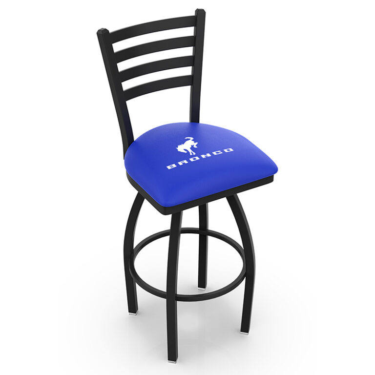 custom promotional L014 Jackie 2 black frame bronco logo royal blue seat