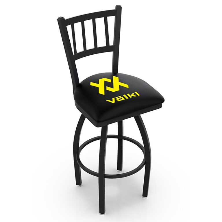 custom promotional L018 contessa 2 black frame finish volkl tennis logo on black vinyl seat