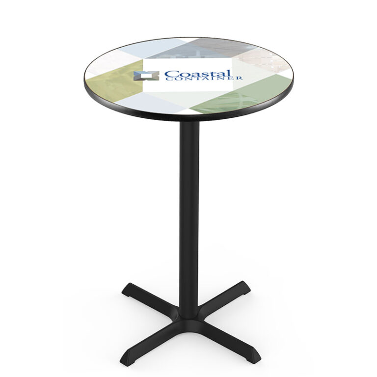 custom promotional L211 x style black base coastal container logo on earth tones abstract round top