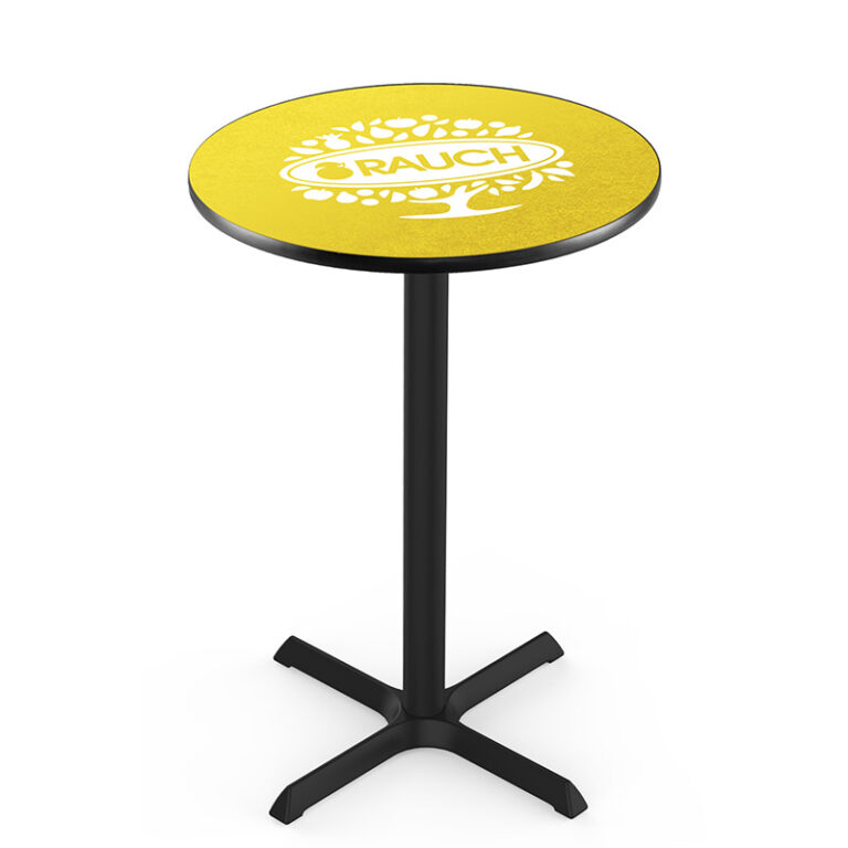 custom promotional L211 x style black base rauch logo on yellow round top