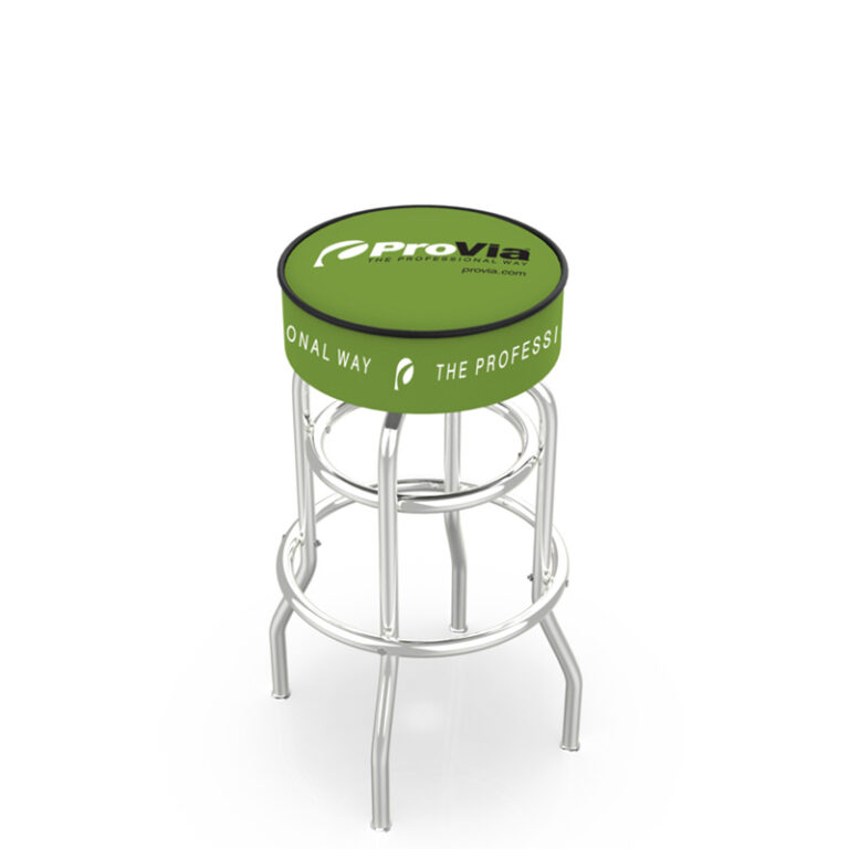 Promotional custom logo L7C1 provia logo seat top with side print green vinyl black bead retro frame