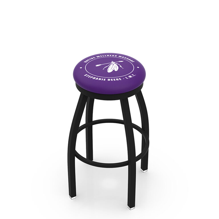 Promotional custom logo L8B2B native massage logo purple seat black frame