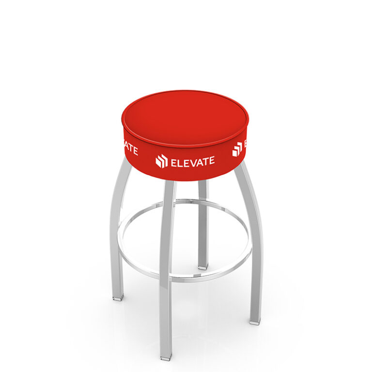 Promotional custom logo L8C1 elevate logo red seat top red side band red bead chrome frame