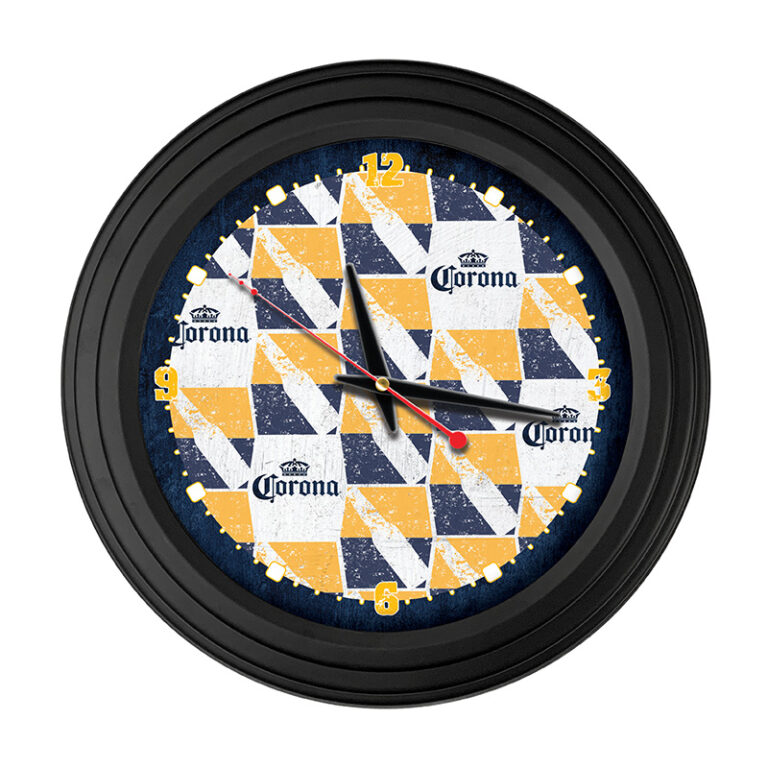 custom promotional traditional clock black case corona