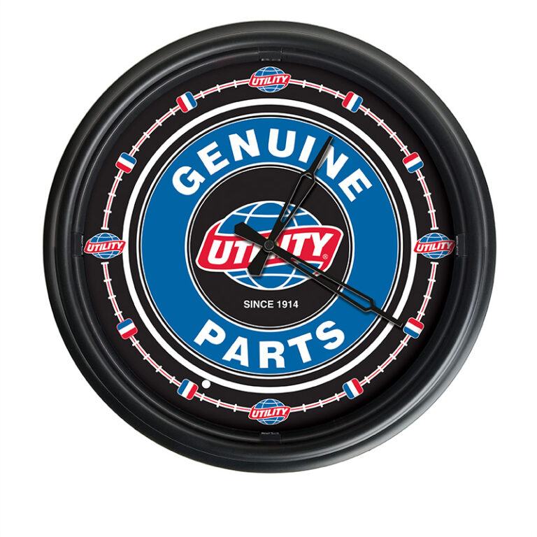 custom promotional indoor outdoor LED clock black case Utility