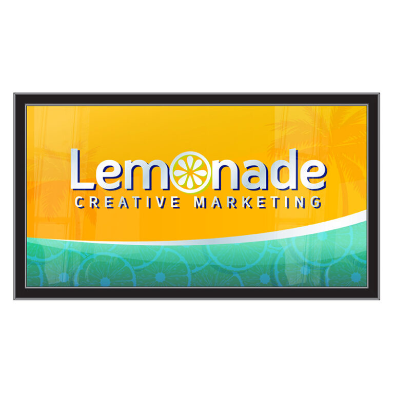 custom promotional horizontal Mirror lemonade marketing black frame